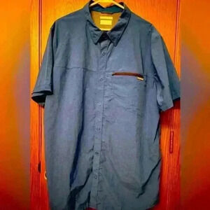 Men's Columbia Omni-Shade Vented Outdoors/Fishing Shirt - Short Sleeve - Sz 2XL